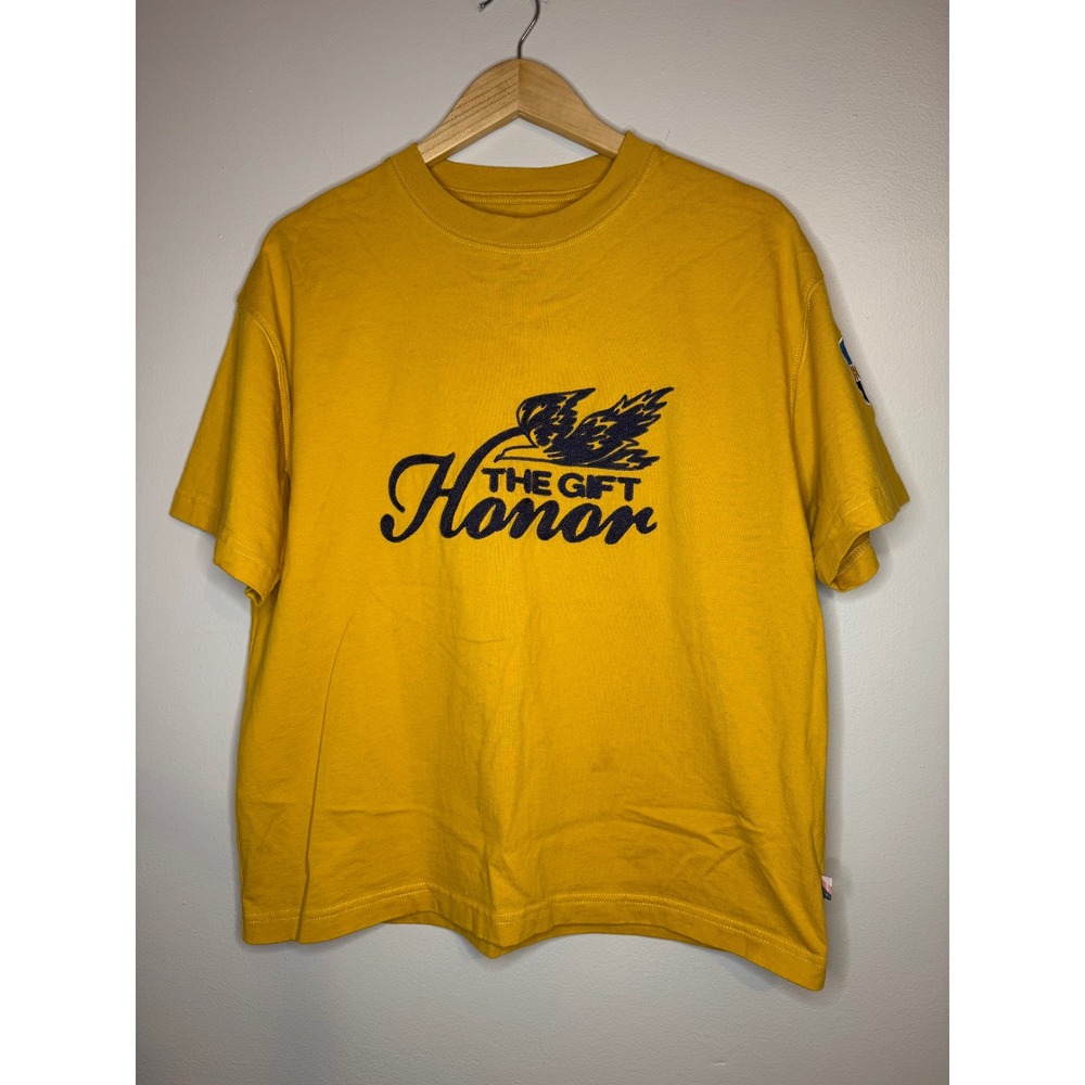 Honor The Gift Mens‎ Mustard Yellow Graphic Logo T-Shirt Size S
